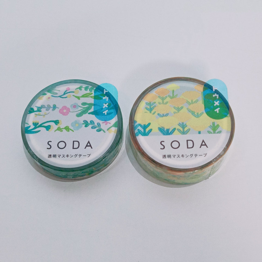 Soda Flower Garden Clear Tape Set