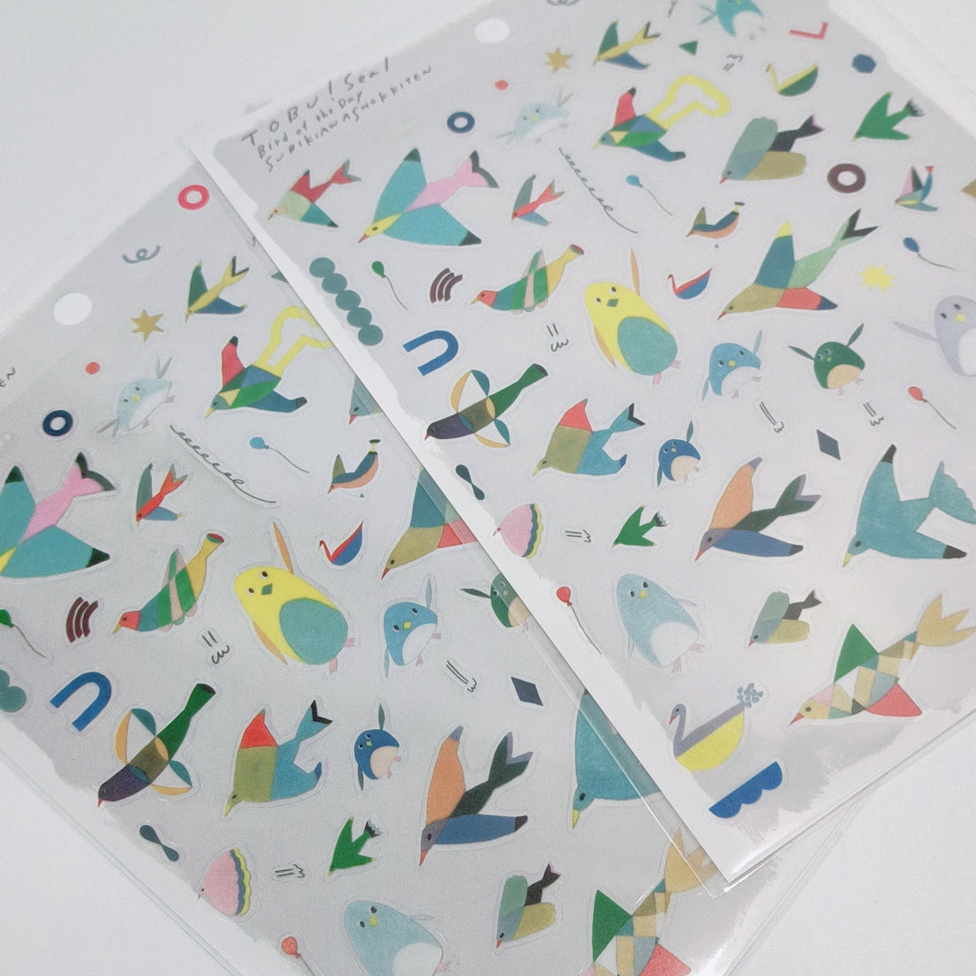 Subikiawa Shokkiten  Bird of the Day Sticker Sheet