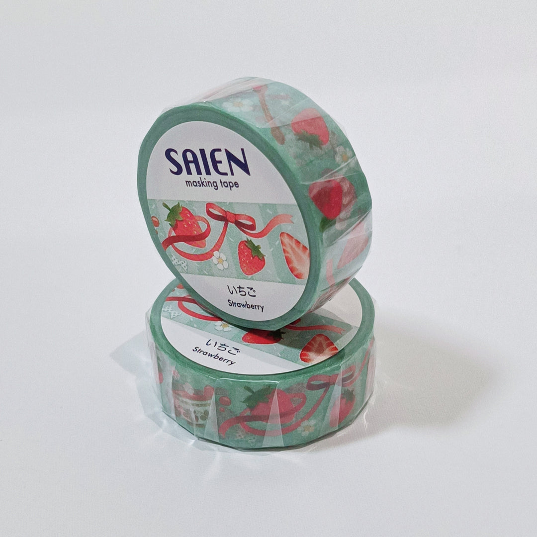 Ruban Washi à motif de fraises SAIEN