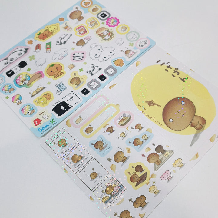 [RARE] San-x Legendary Characters Sticker Complete Sheet Set (8 pcs.)