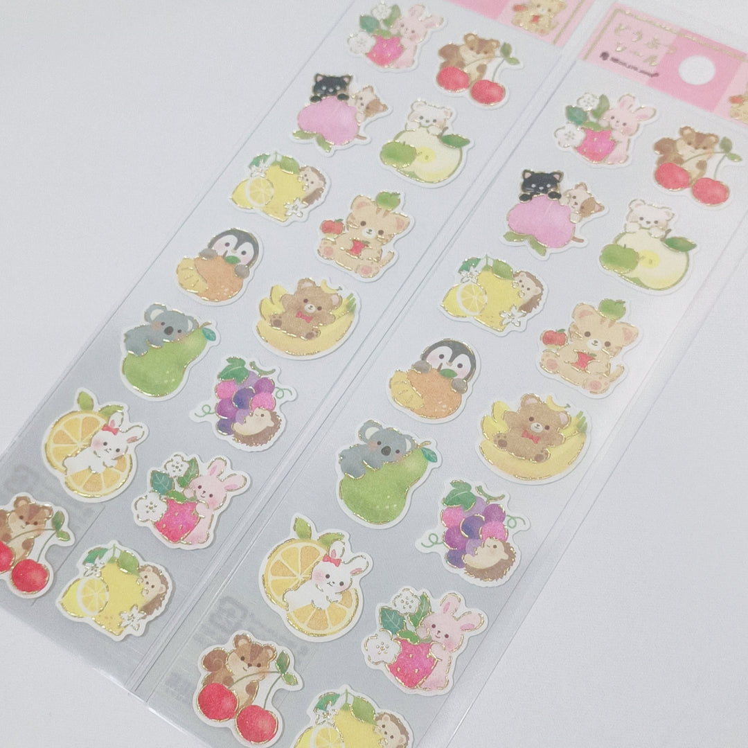 Animal Fruit Sticker Sheet