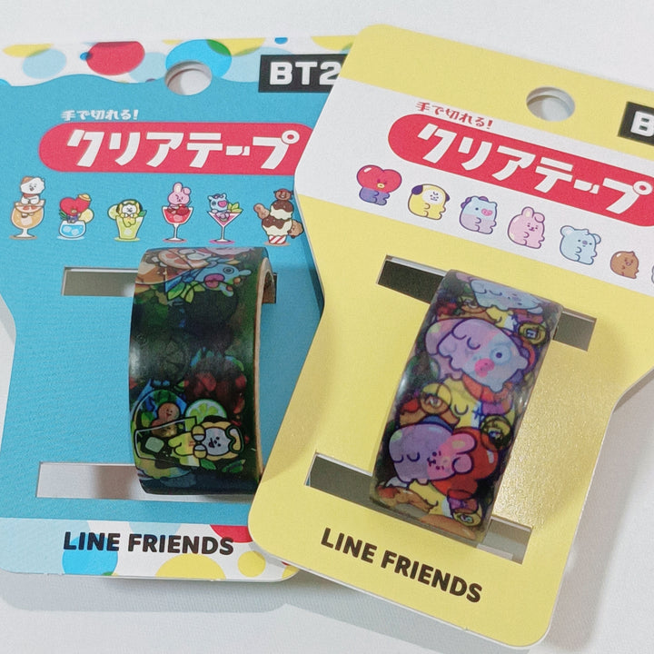 Juego de cintas washi transparentes BT21 (2 uds.)