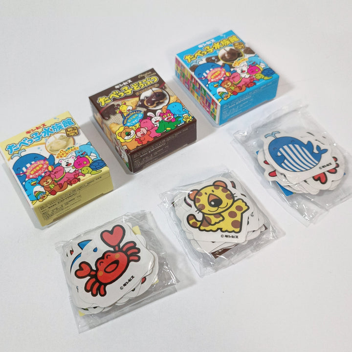 Tabekko Doubutsu Animal Biscuit Flake Sticker Gacha Set (random 3 gacha)