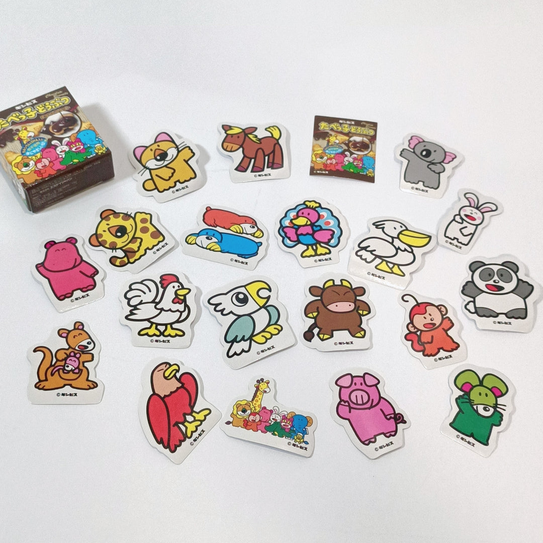 Tabekko Doubutsu Animal Biscuit Flake Sticker Gacha Set (random 3 gacha)