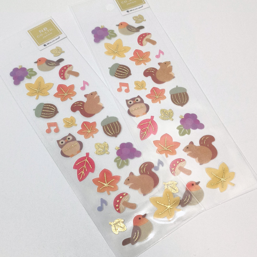 Autumn Forest Animal Sticker Sheet