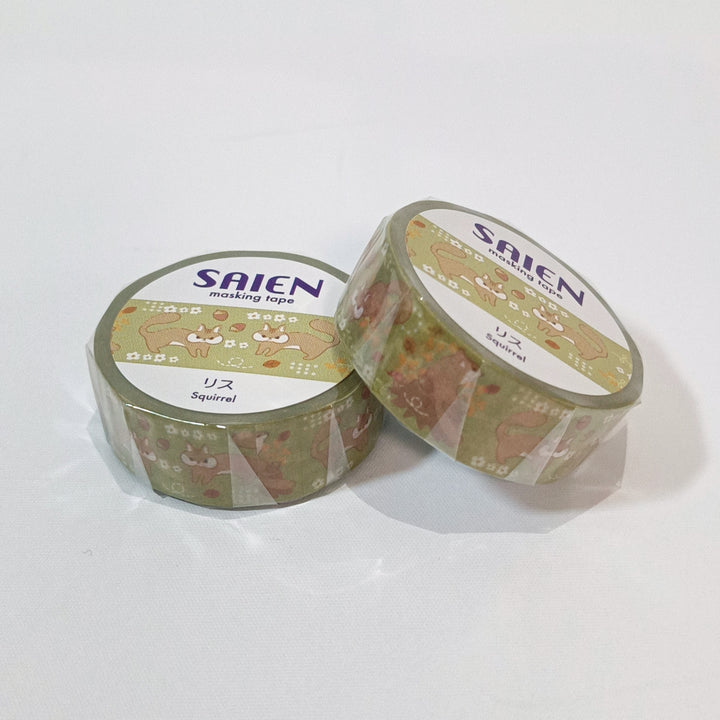 SAIEN Autumn Squirrel Washi Tape