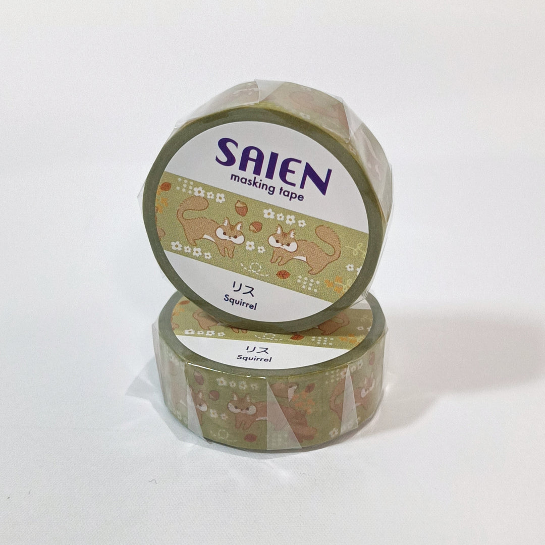 SAIEN Autumn Squirrel Washi Tape