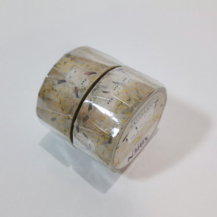 SAIEN Long Tailed Tit Mimosa Washi Tape