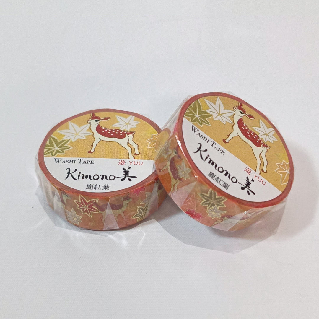 Autumn Maple Leaf Deer Washi Tape