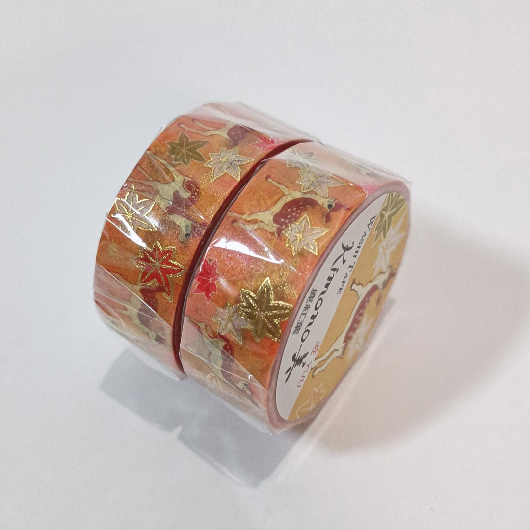 Autumn Maple Leaf Deer Washi Tape