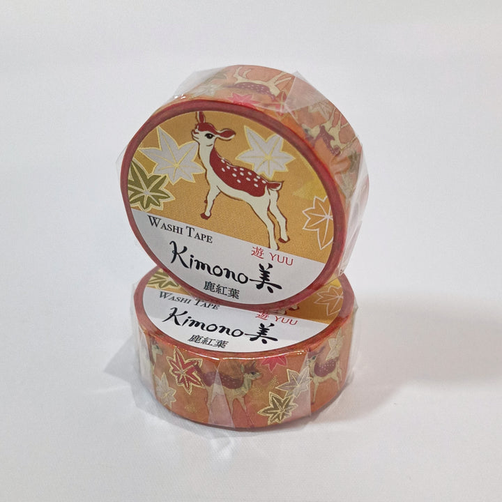 Autumn Maple Leaf Deer Washi Tape