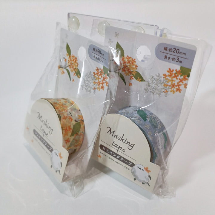 Long Tailed Tit Mimosa Washi Tape Set (2 pcs.)