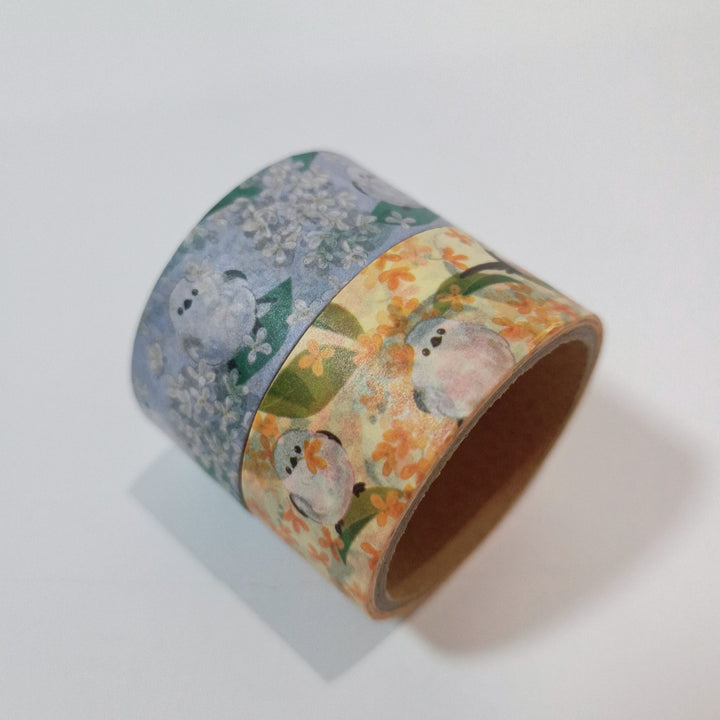 Long Tailed Tit Mimosa Washi Tape Set (2 pcs.)