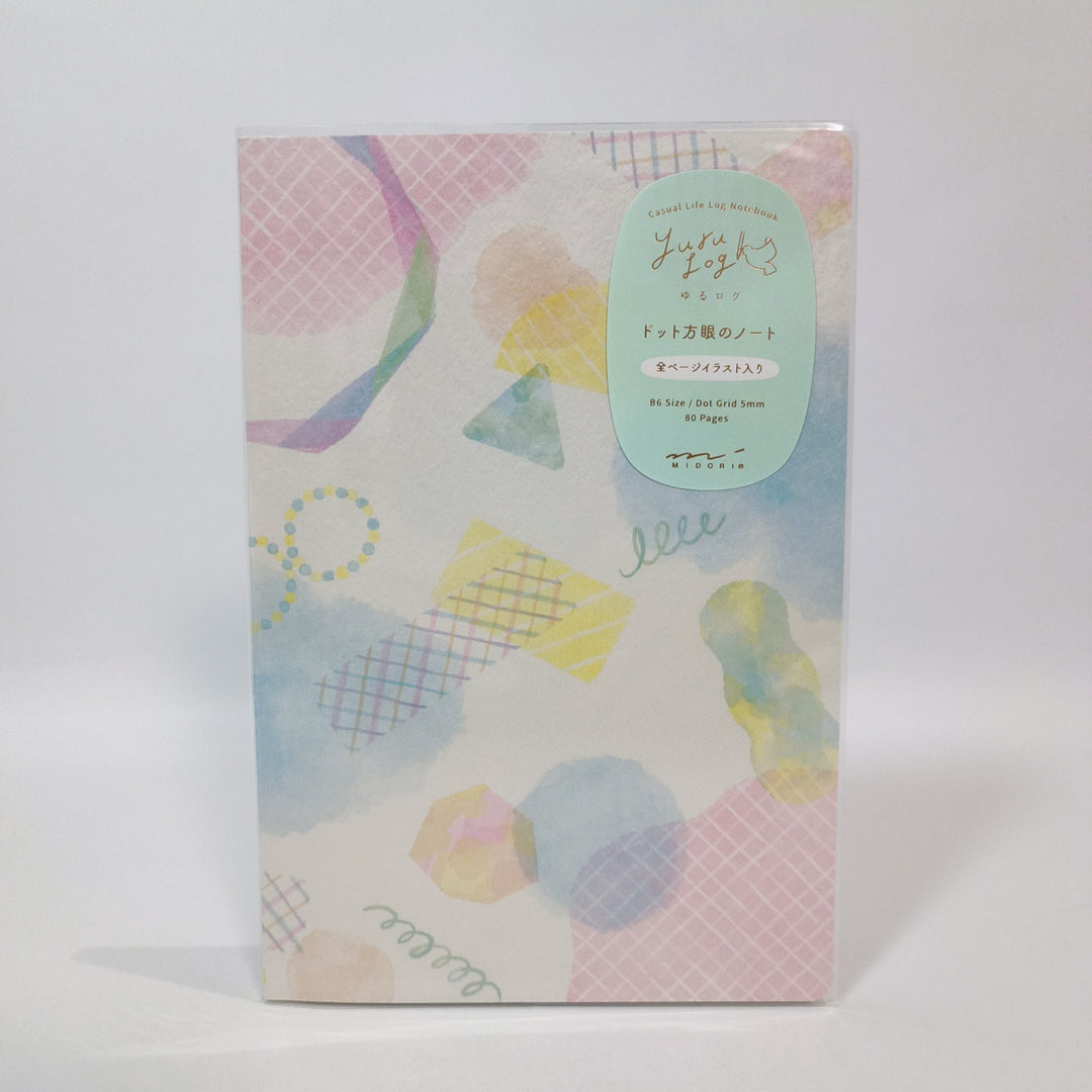 Yuru Log dotted B6 notebook (colorful pattern cover)