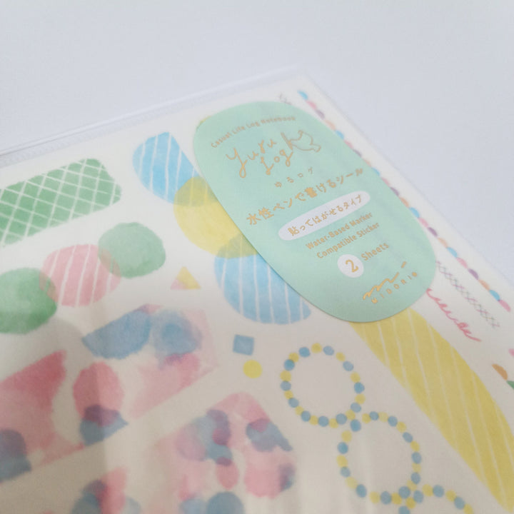 Yuru Log colorful pattern sticker (2 sheets)