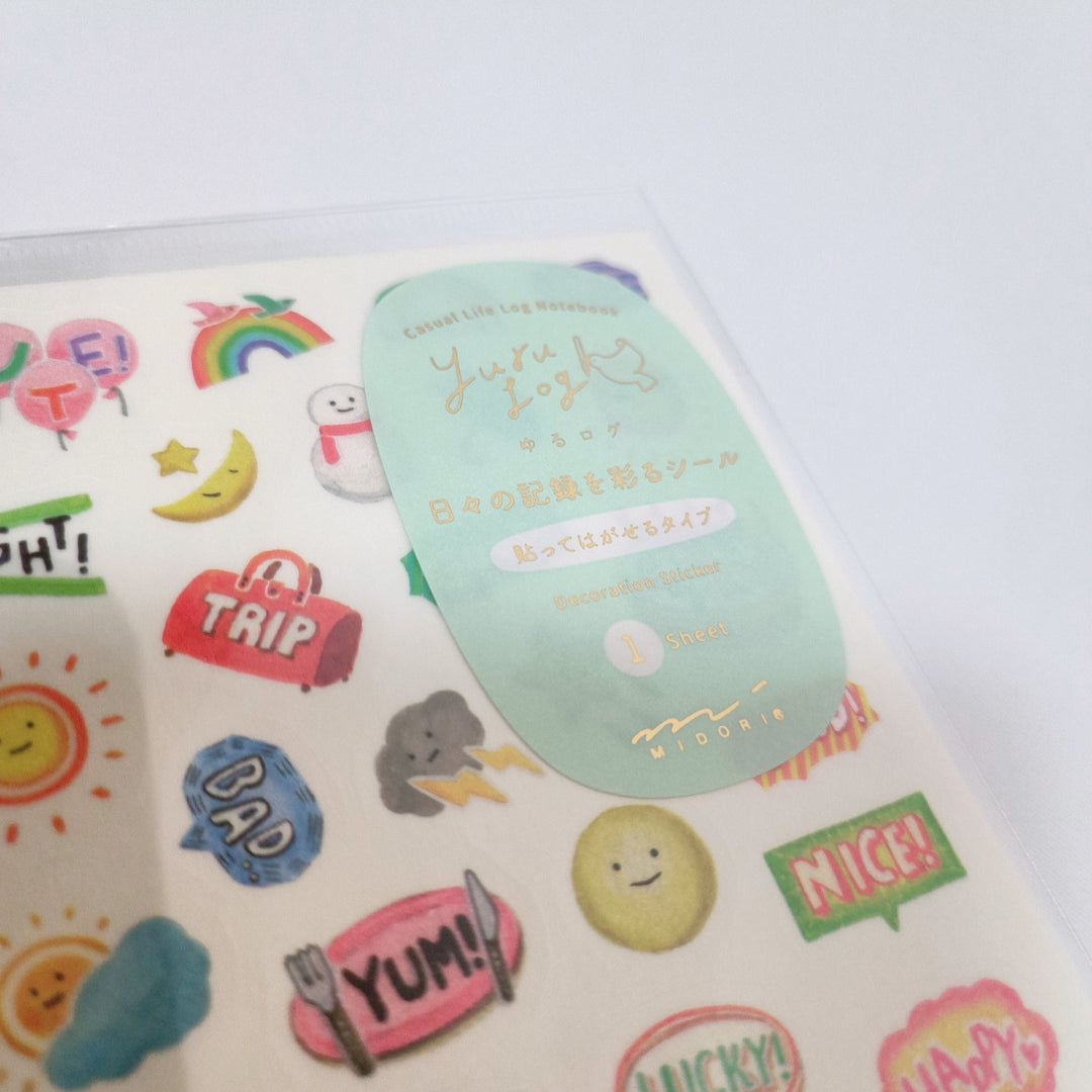 Yuru Log daily life cute fun decoration sticker sheet