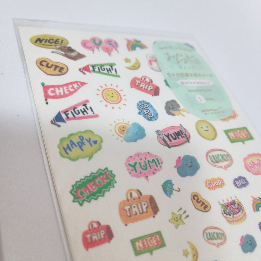 Yuru Log daily life cute fun decoration sticker sheet