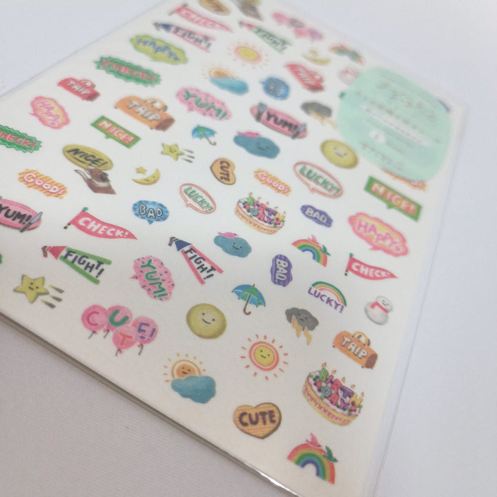 Yuru Log daily life cute fun decoration sticker sheet