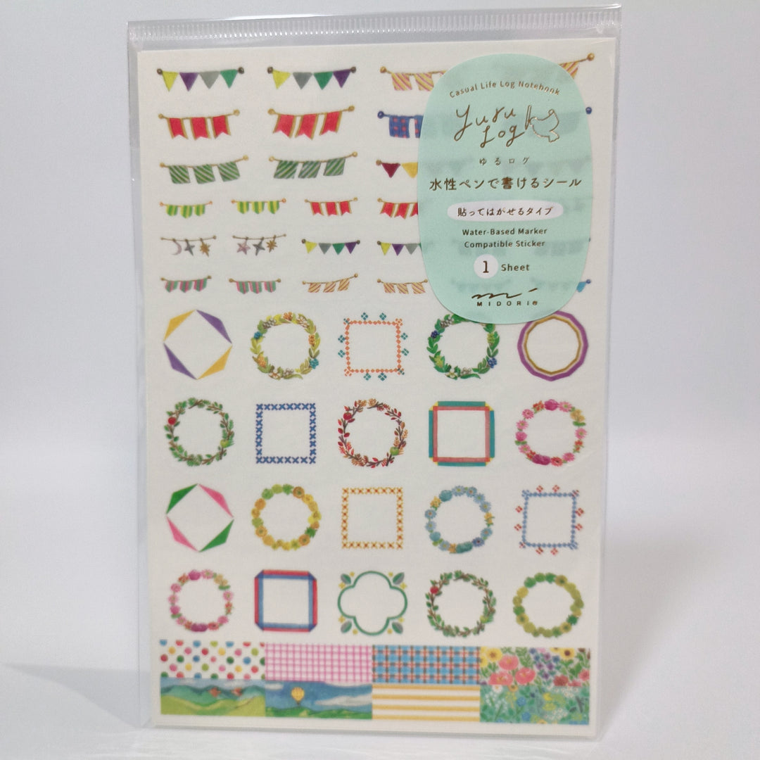 Yuru Log festive decoration sticker sheet