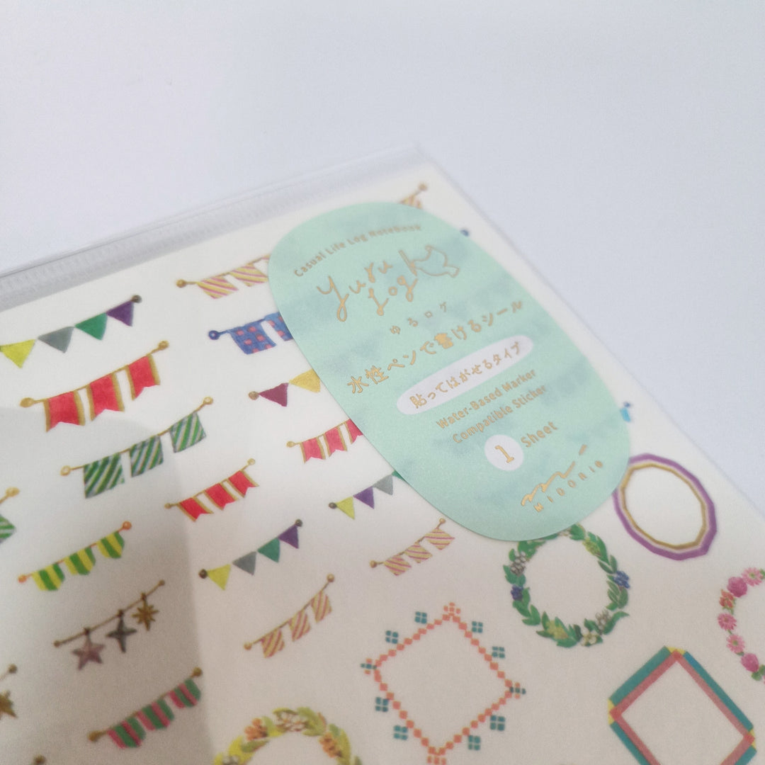 Yuru Log festive decoration sticker sheet