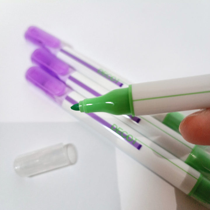 Decot Highlighting Overlaid Pen (Purple and Green)