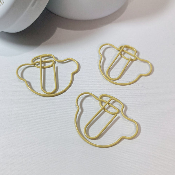 [Posukuma Cafe Limited] Posukuma Paper Clips with Tin Can (White)