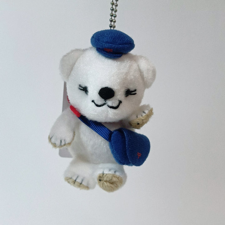 [Posukuma Cafe Limited] Posukuma Mini Plush Keychain (White)