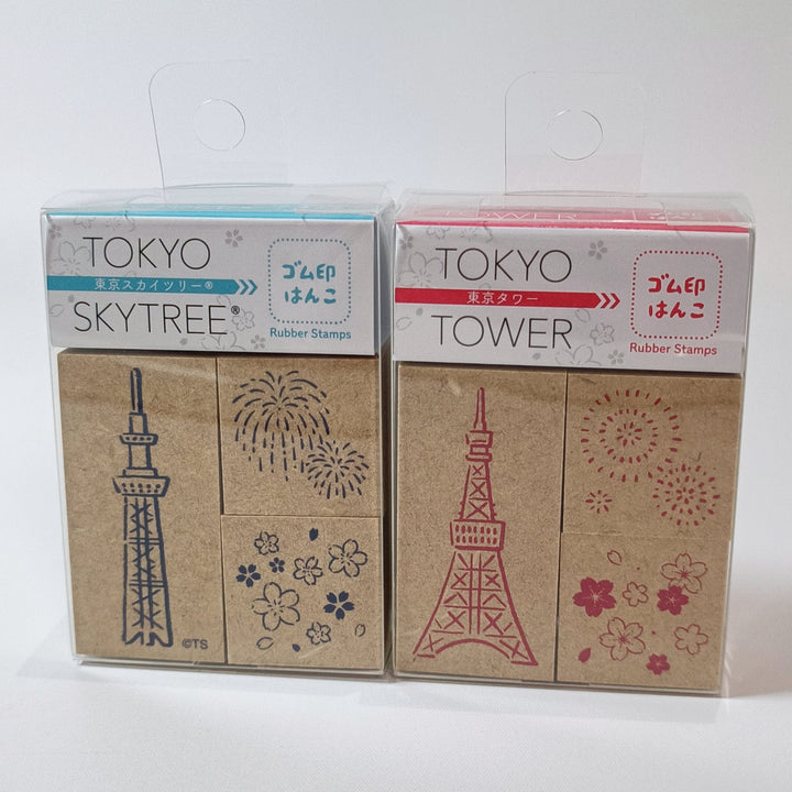 Tokyo Tower / Skytree Rubber Stamp