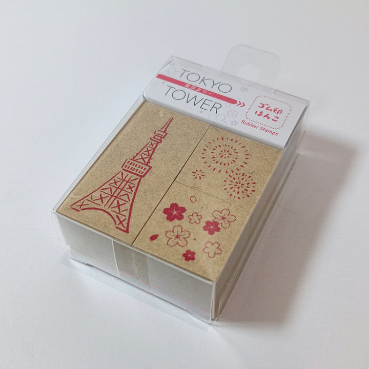 Tokyo Tower / Skytree Rubber Stamp