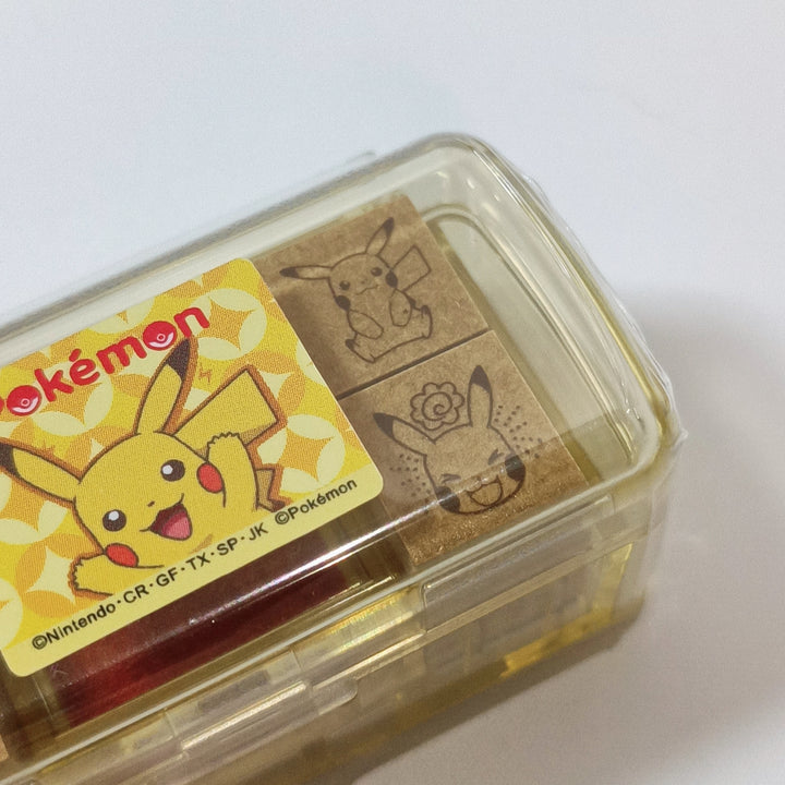 Pokemon Pikachi Mini Stamp Set (4 Stamps + Ink Pad)