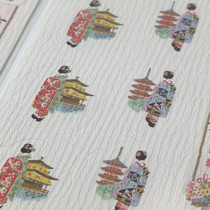 Fukuiasahido Kyoto Geisha Sticker Sheet