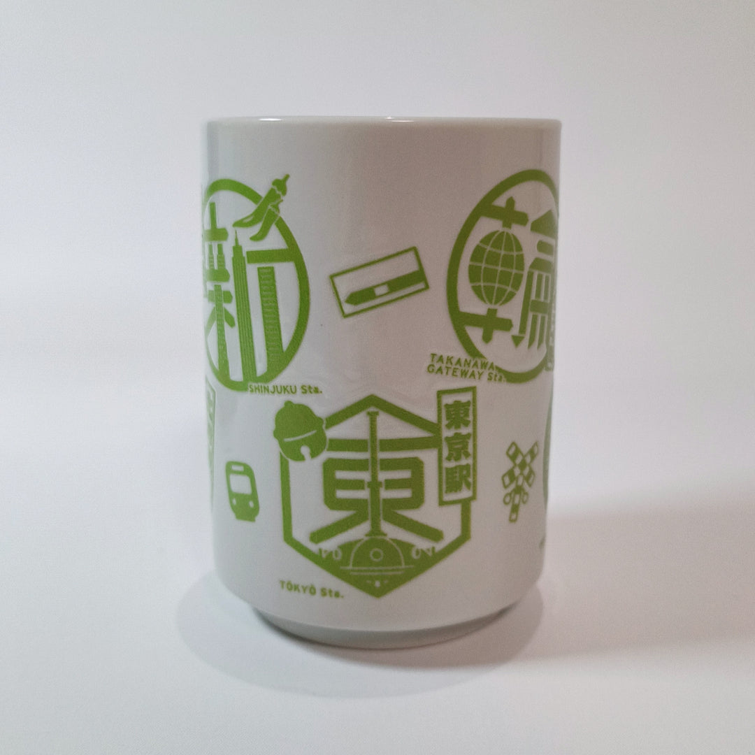 Eki Stamp Yamanote Line Tea Cup with Secure Wrapping