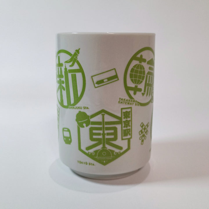 Eki Stamp Yamanote Line Tea Cup with Secure Wrapping