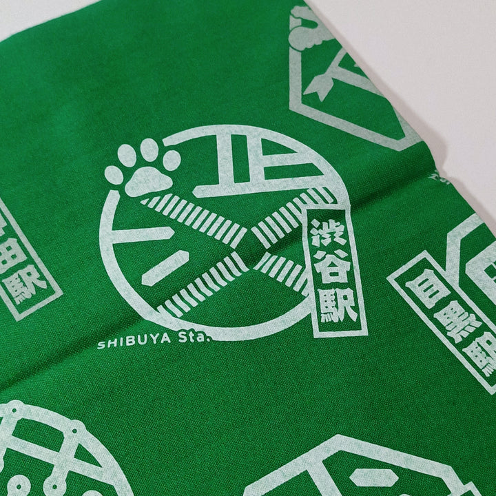 Trainiart Train Stamp Yamanote Line Hand Towel