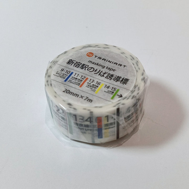 Trainiart Shinjuku Station Train Signs Washi Tape (20mm)