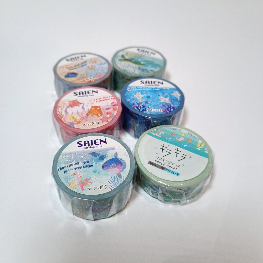 Saien Sea Animals Washi Tape Set