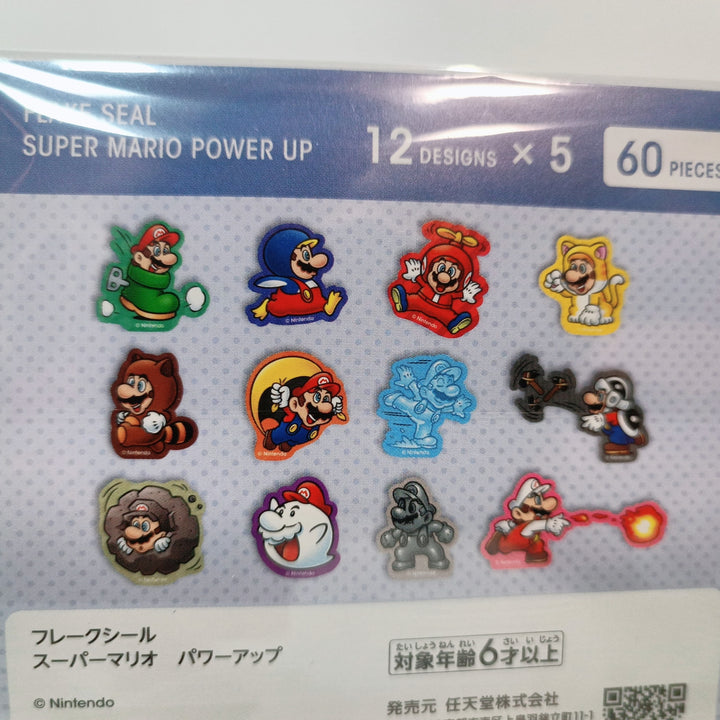 Nintendo Super Mario Power Up Flake Seal (60 pcs of sticker)