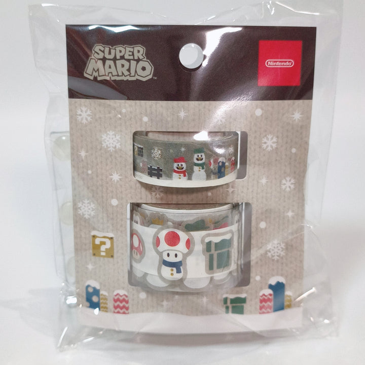 Nintendo Super Mario Winter Collection Washi Tape and Roll Flake Seal Set