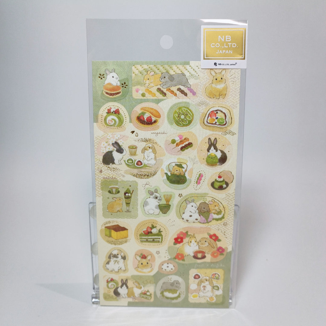 NB Rabbits and Japanese Sweets Sticker Sheet