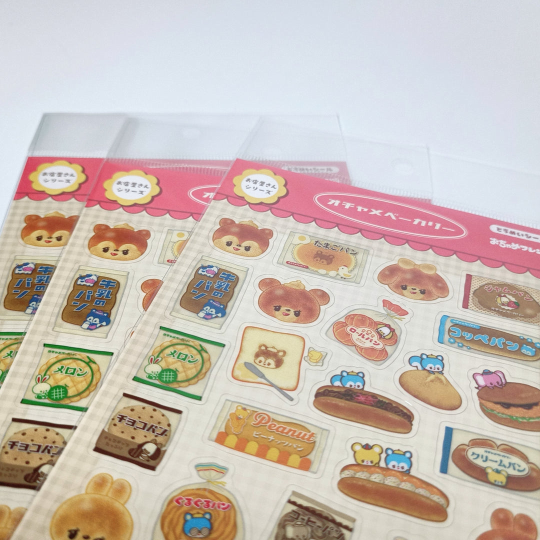 Ochame Friends Bakery Clear Sticker