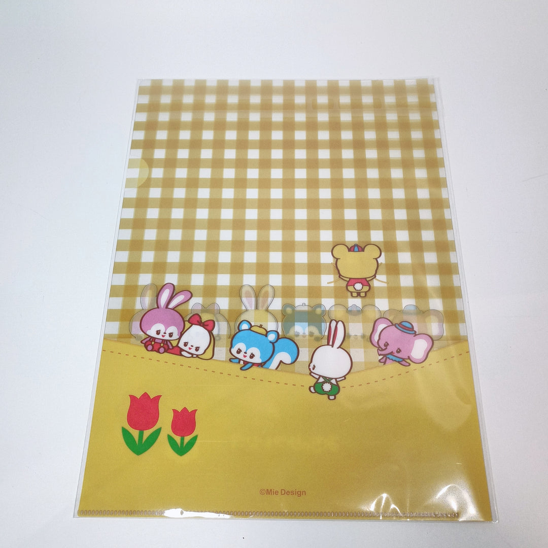 Ochame Friends A4 Clear File & Design Paper Set (5 designs × 4 sheets)