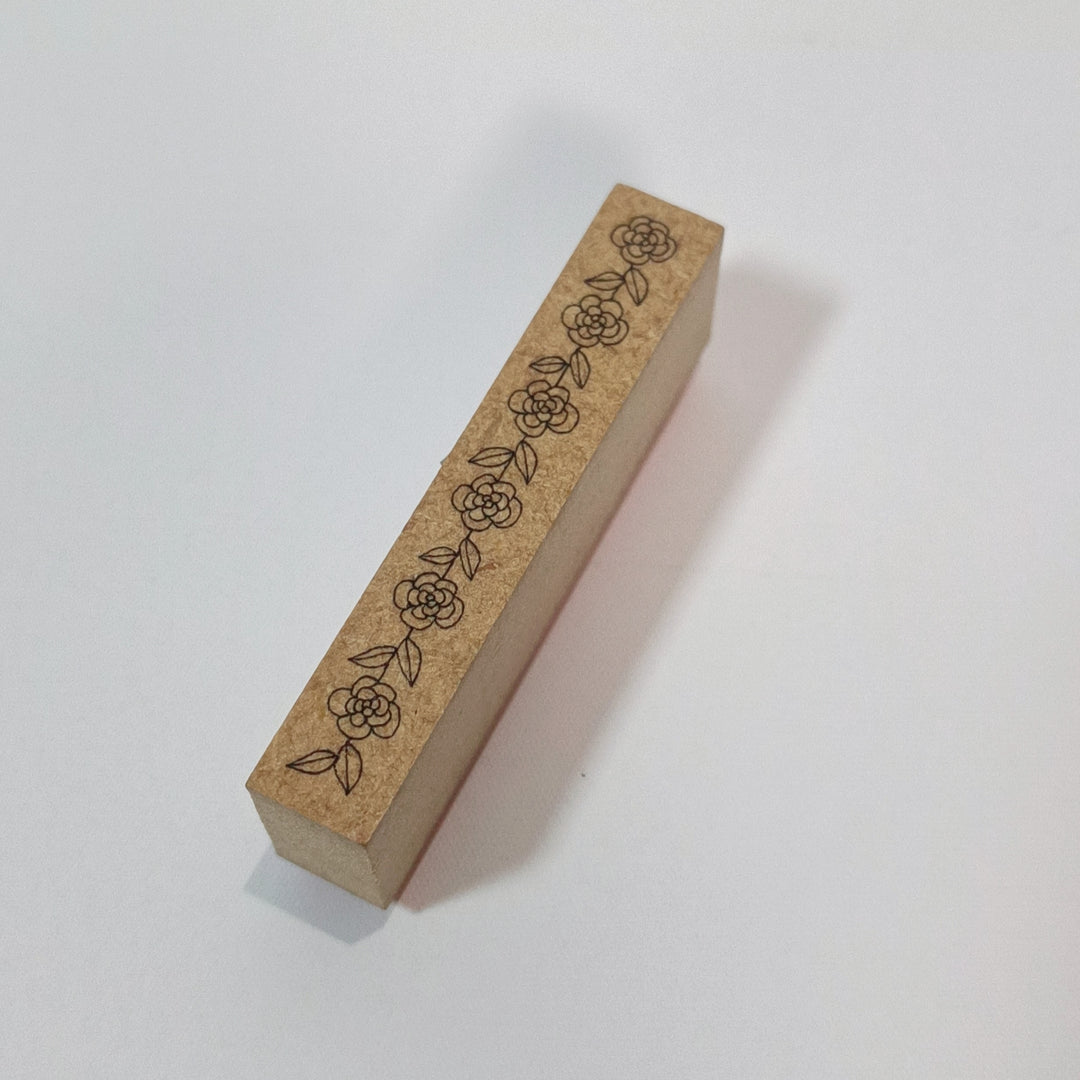 Roses Border Wooden Stamp