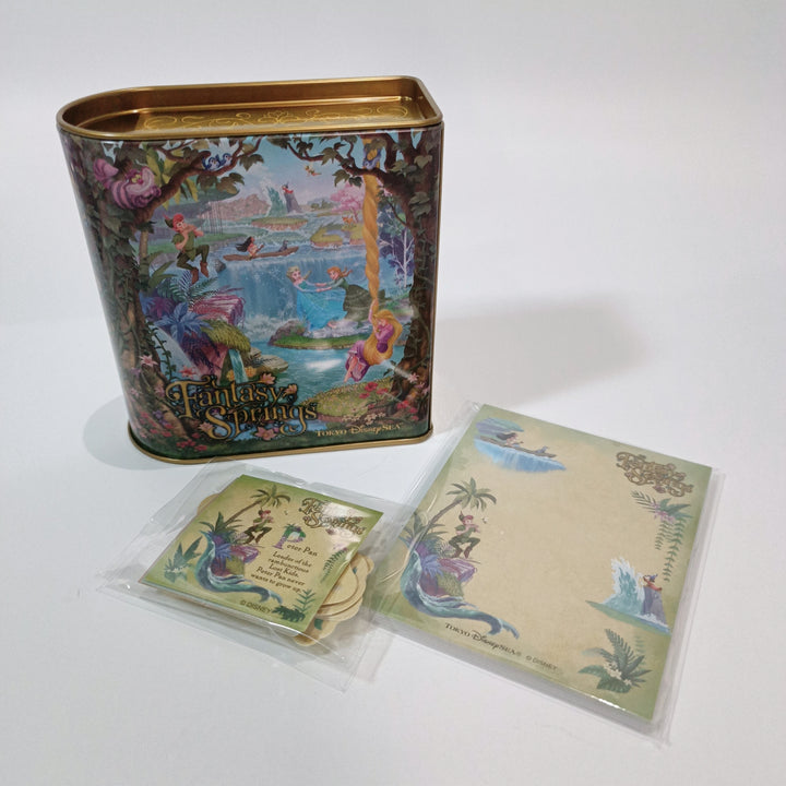 Tokyo Disney Fantasy Springs Sticker and Memo Set Tin Can