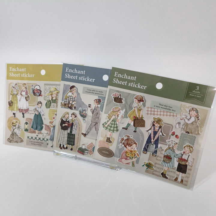 Enchant Wonderful Day Sticker Sheet Set B (3 pcs.)