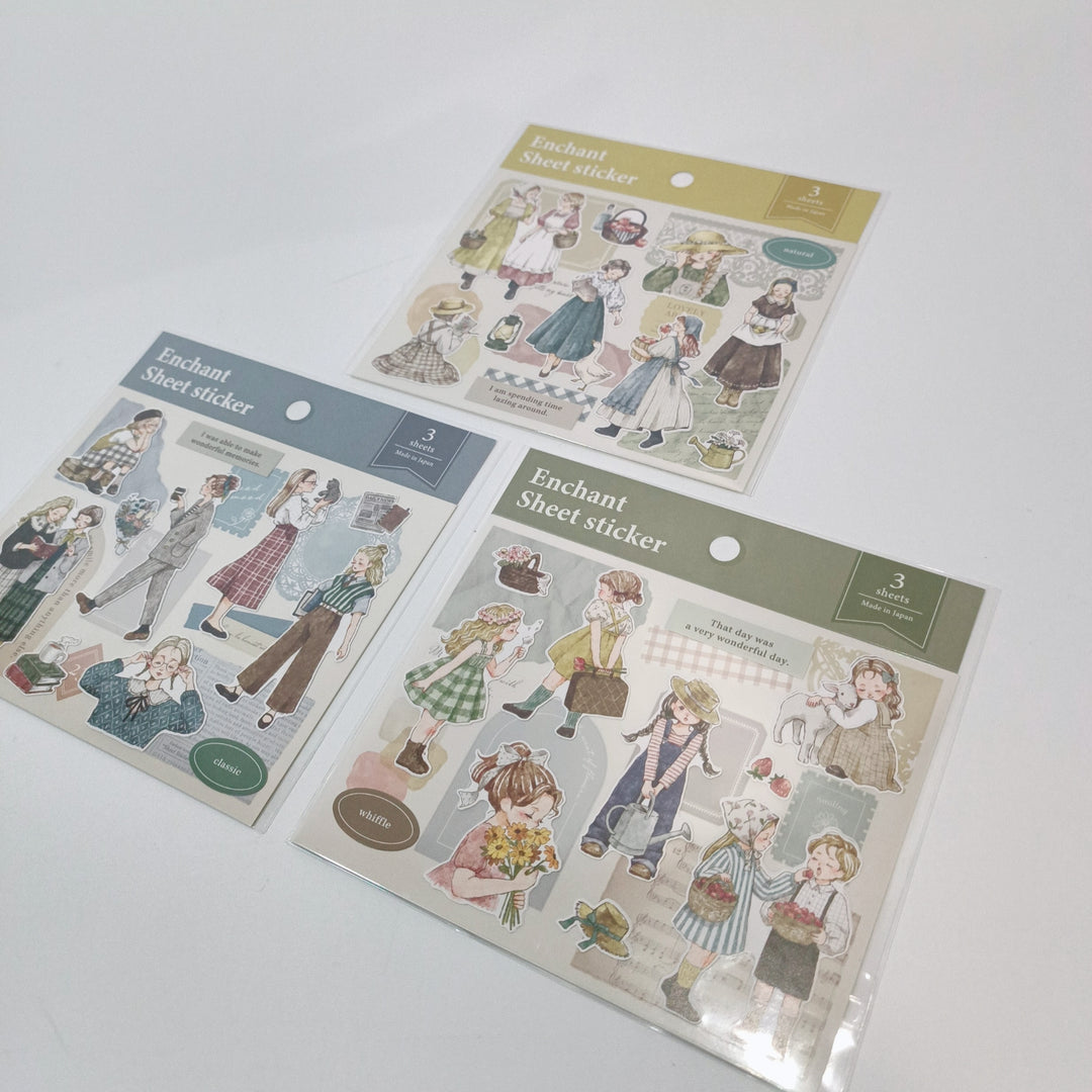 Enchant Wonderful Day Sticker Sheet Set B (3 pcs.)
