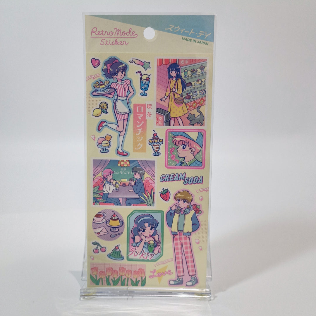 Retro Mode Cafe and Idol Sticker Sheet Set (2 pcs.)