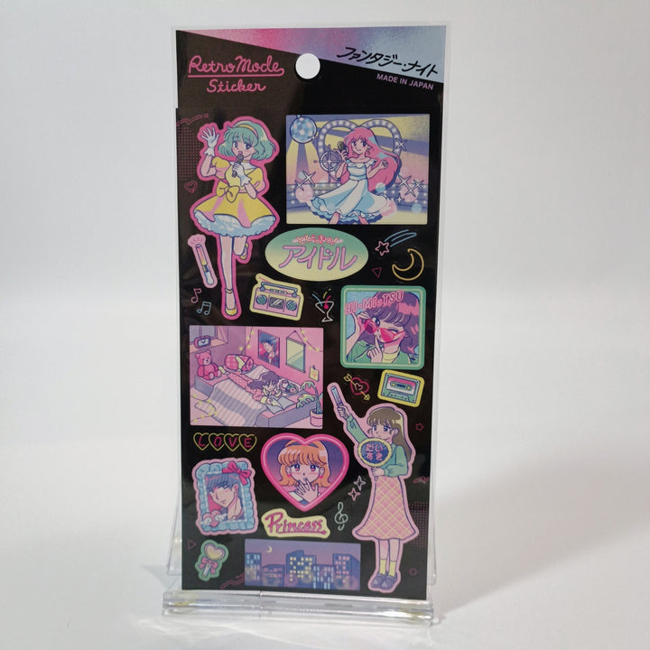 Retro Mode Cafe and Idol Sticker Sheet Set (2 pcs.)