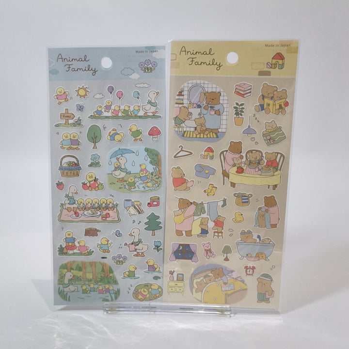 Animal Family Sticker Sheet Set (2 pcs.)