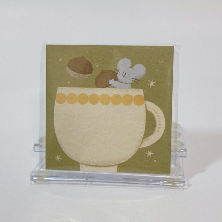 Original Rainbowholic x Mandie Kuo Chestnut Mouse Teacup Memo Pad