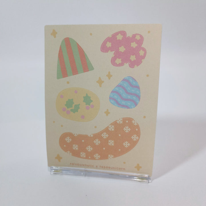 Rainbowholic x Tazdaunicorn Christmas Patterns Sticker Sheet